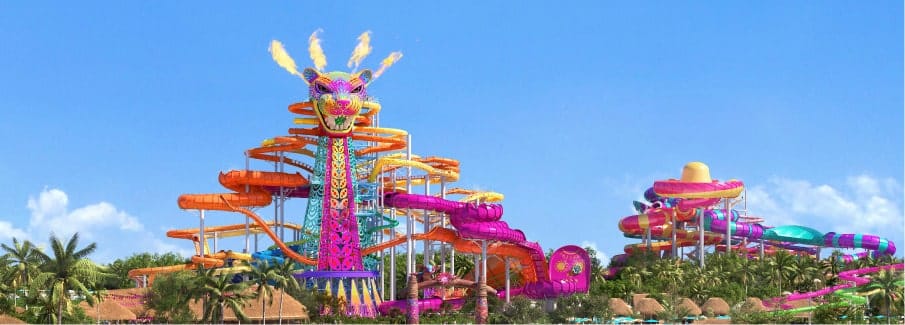 Parque acuático y toboganes en Perfect Day México